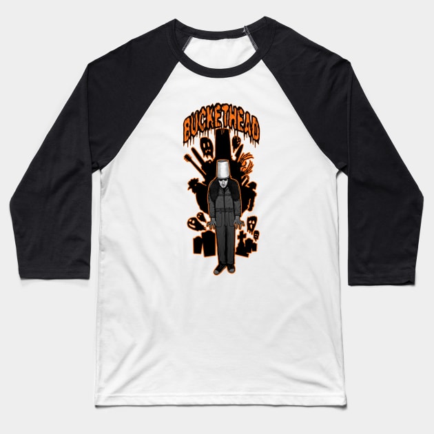 Halloween Bucket Baseball T-Shirt by NateArtDesign